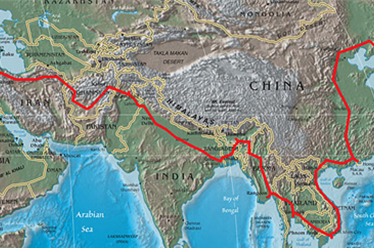 アジアハイウェイ1号線に橋梁建設